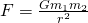 F=\frac{Gm_1m_2}{r^2}