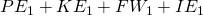 PE_1 + KE_1 + FW_1 + IE_1