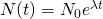 N(t) = N_0 e^{\lambda t}