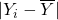 |Y_i - \overline {Y}|