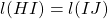 l(HI) = l(IJ)