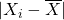 |X_i - \overline {X}|