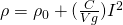 \rho=\rho_0+(\frac{C}{Vg})I^2