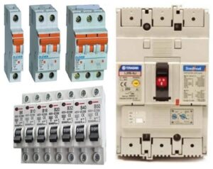 लघु विद्युत मंडल खंडक (Molded Circuit Breaker, MCB) आणि साचेबद्ध आवरणयुक्त विद्युत मंडल खंडक (Molded Case Circuit Breaker, MCCB)