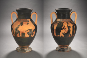 Read more about the article ग्रीक मृत्पात्र चित्रकला : द्विभाषिक कलश चित्रण (Greek Pottery Painting : Bilingual vase painting)